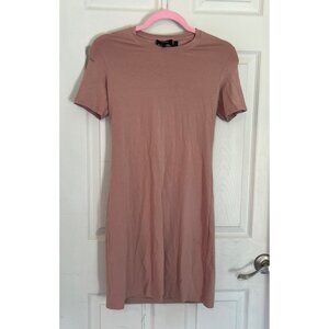 Theory Mauve Short Sleeve T-Shirt Mini Dress Size Petite